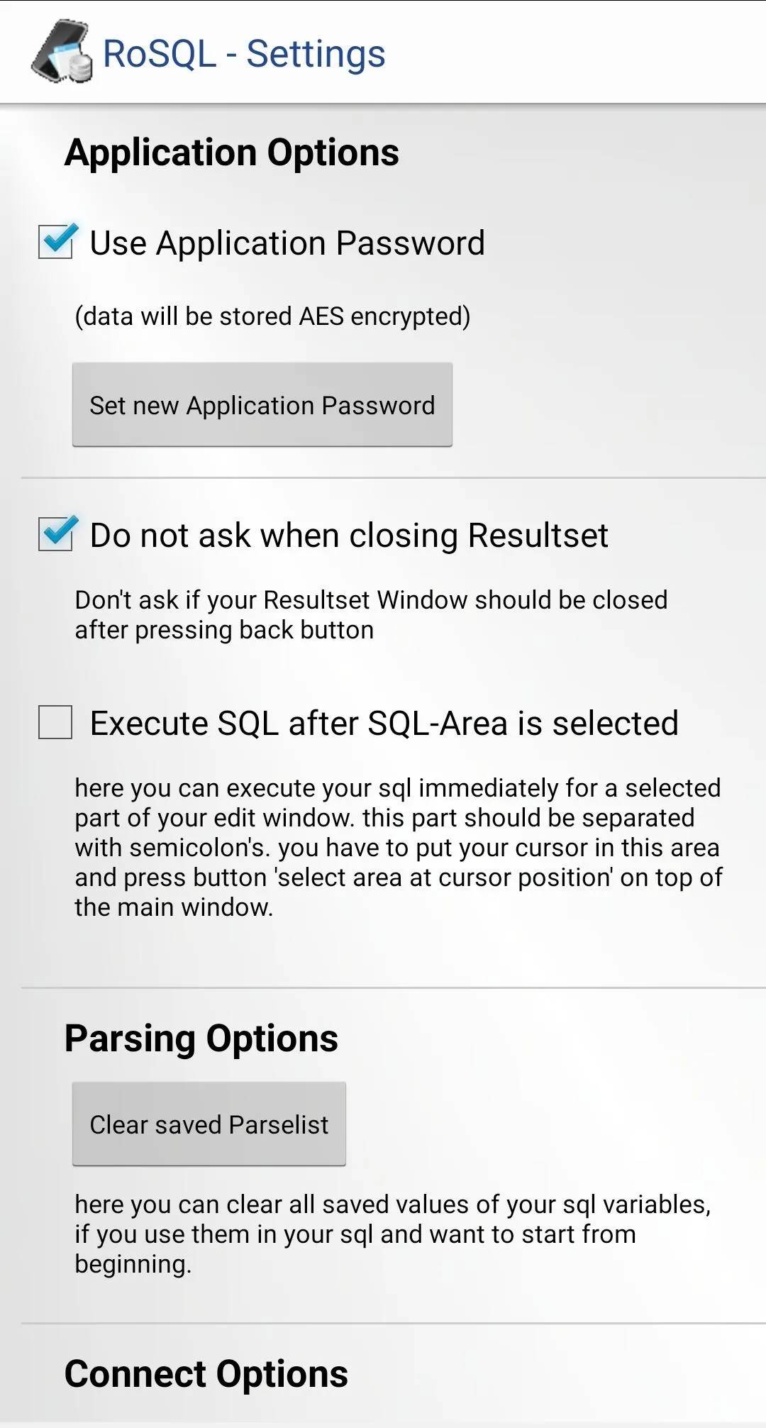 RoSQL -  SQL Client | Indus Appstore | Screenshot