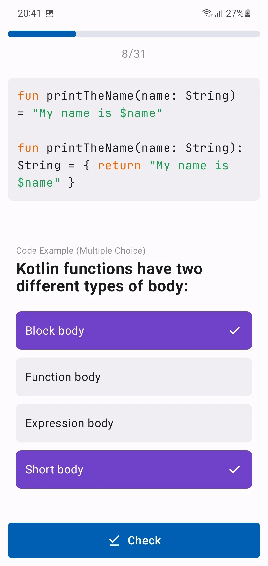 Kozzie - Kotlin/Dev Quizzes | Indus Appstore | Screenshot