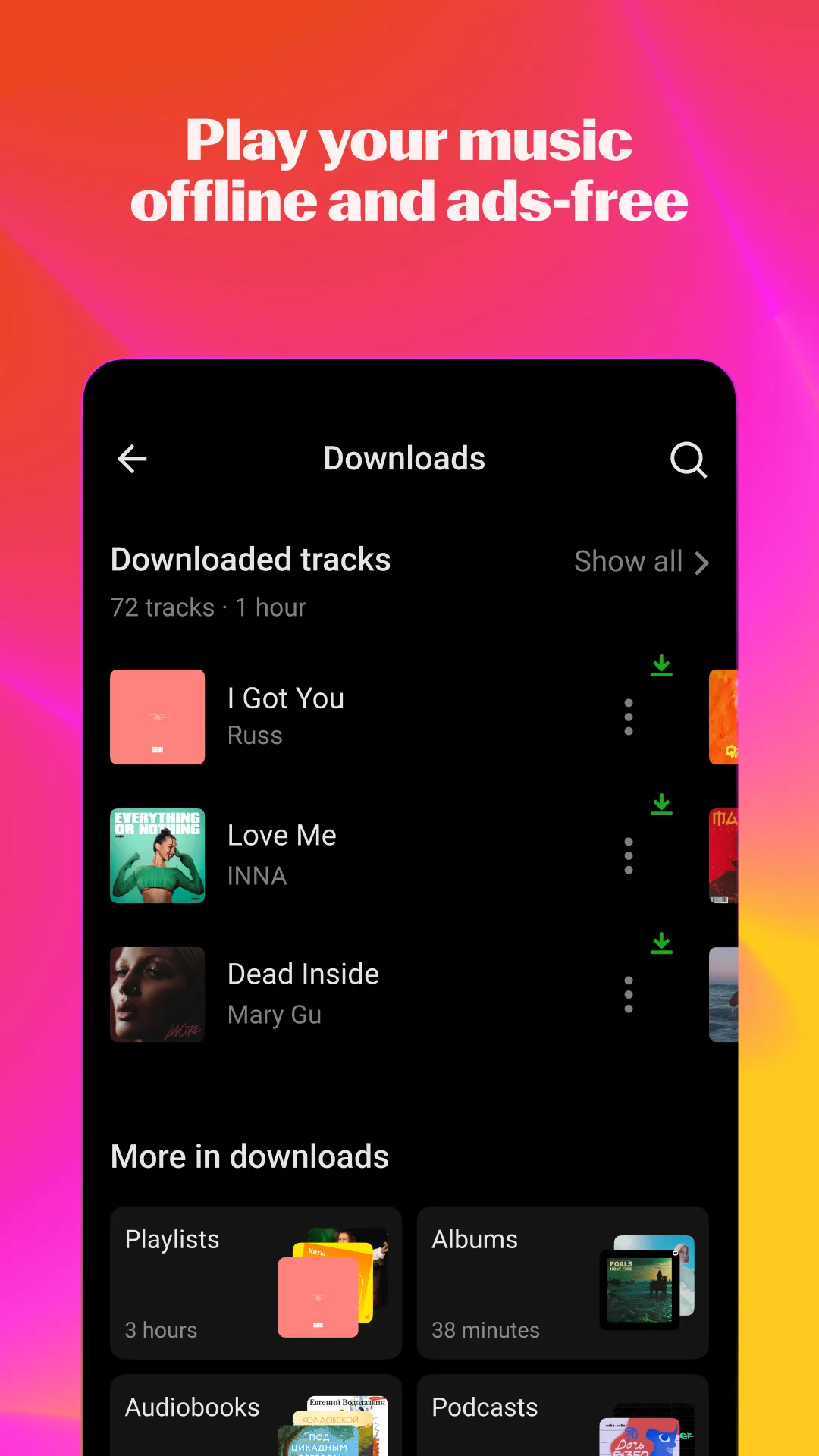 Yandex Music, Books & Podcasts | Indus Appstore | Screenshot