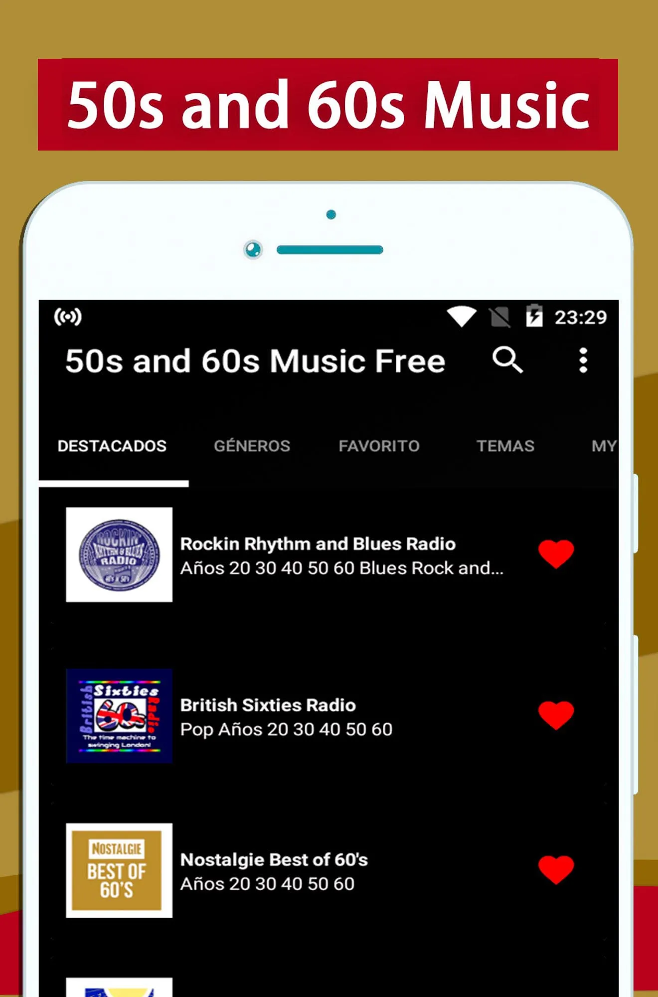 50s and 60s Music | Indus Appstore | Screenshot