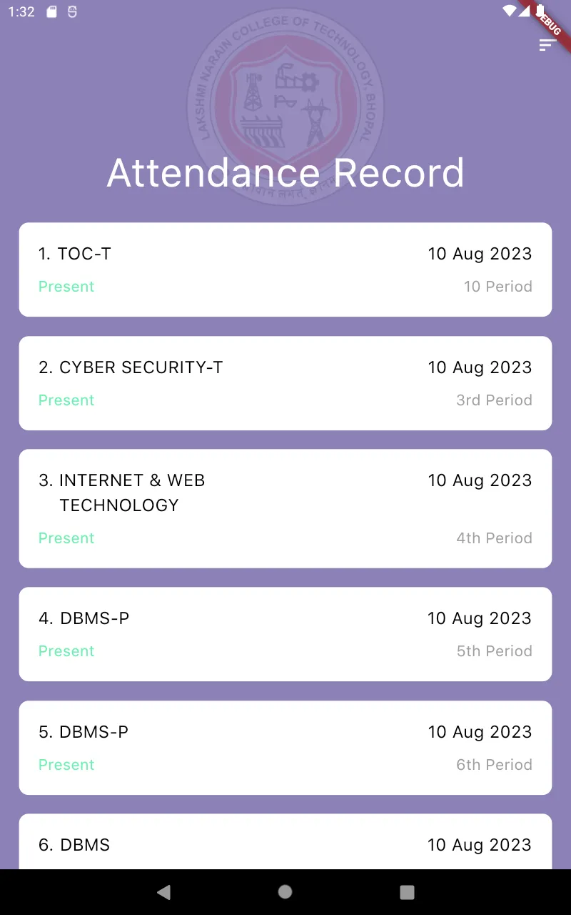 LNCT Attendance | Indus Appstore | Screenshot