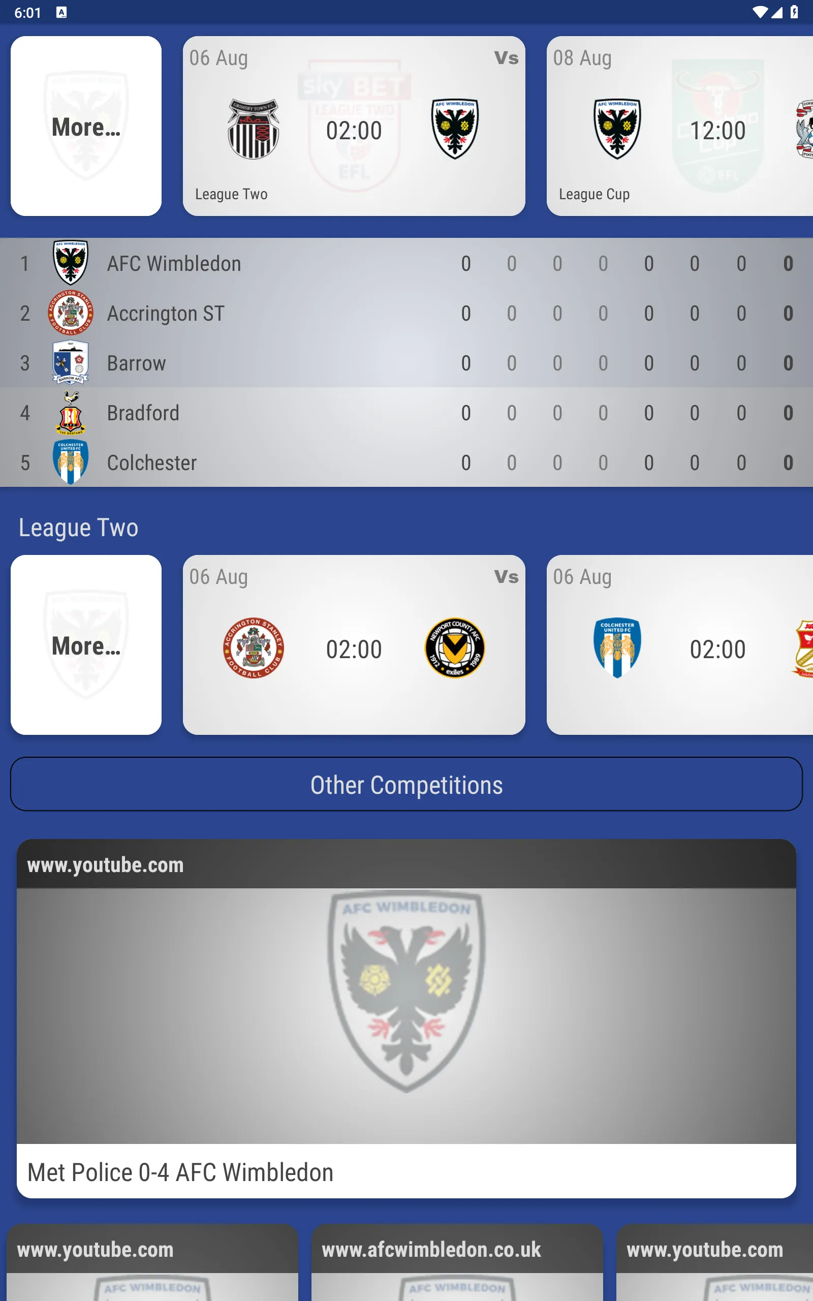 AFC Wimbledon Fan App | Indus Appstore | Screenshot