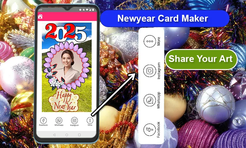 Newyear Card Maker | Indus Appstore | Screenshot