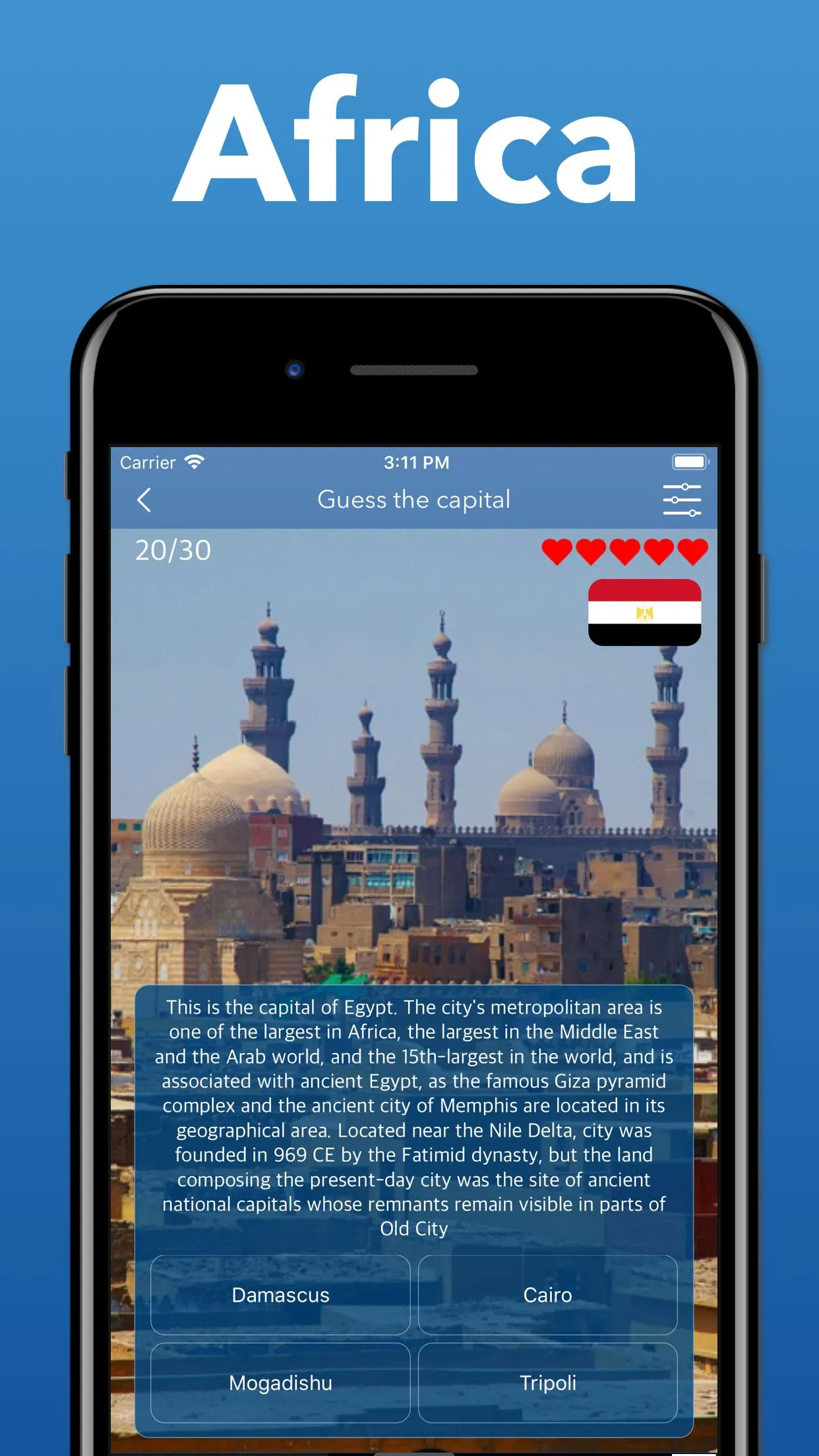 Capitals of the World - Quiz | Indus Appstore | Screenshot