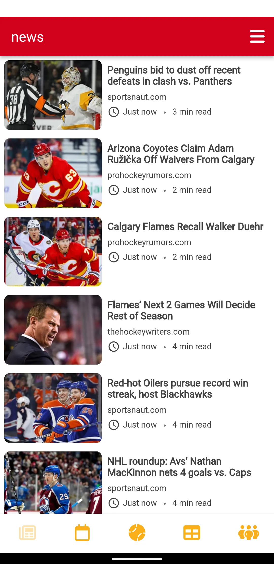 Calgary Hockey - Flames Ed. | Indus Appstore | Screenshot