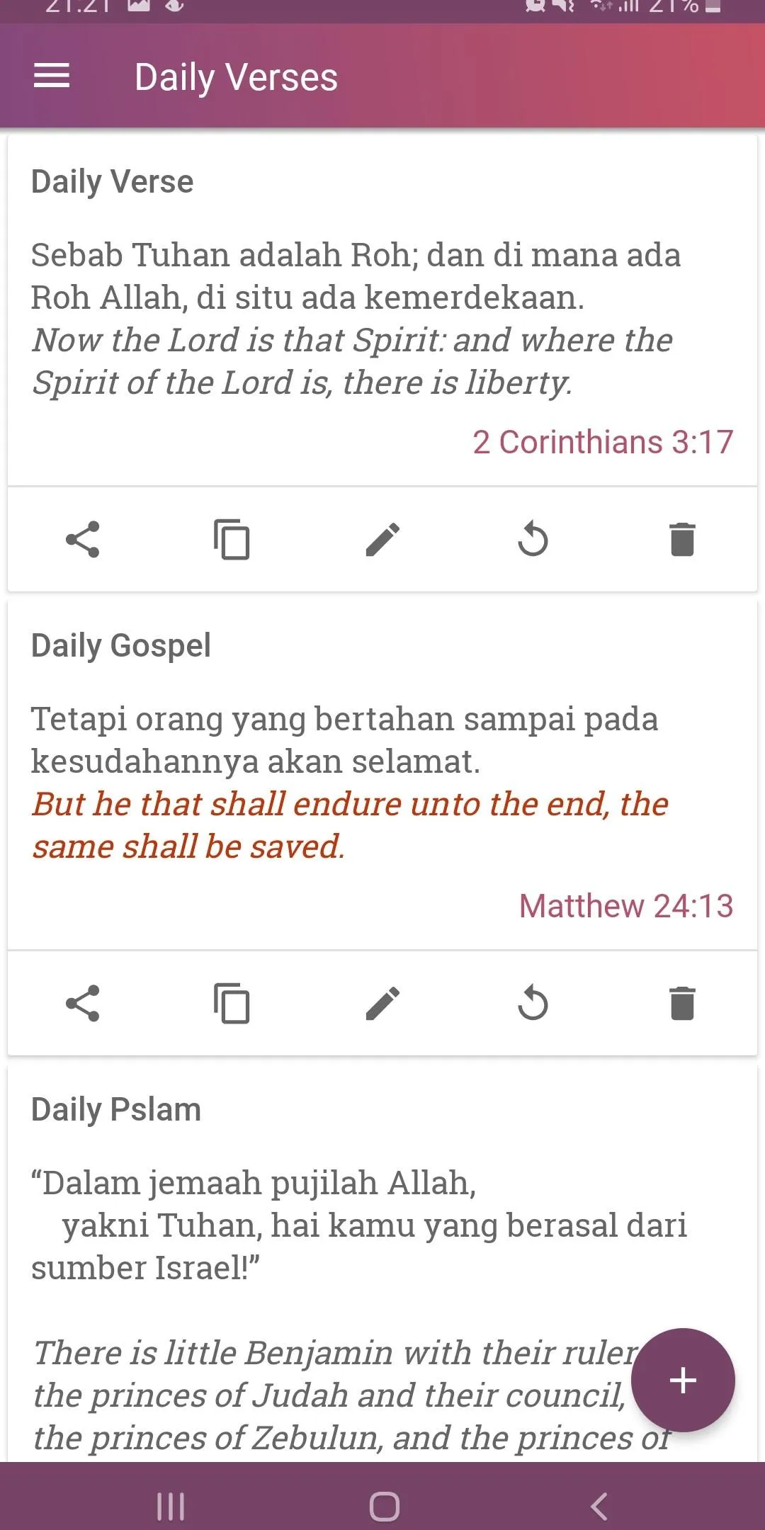 Indonesian English Bible | Indus Appstore | Screenshot