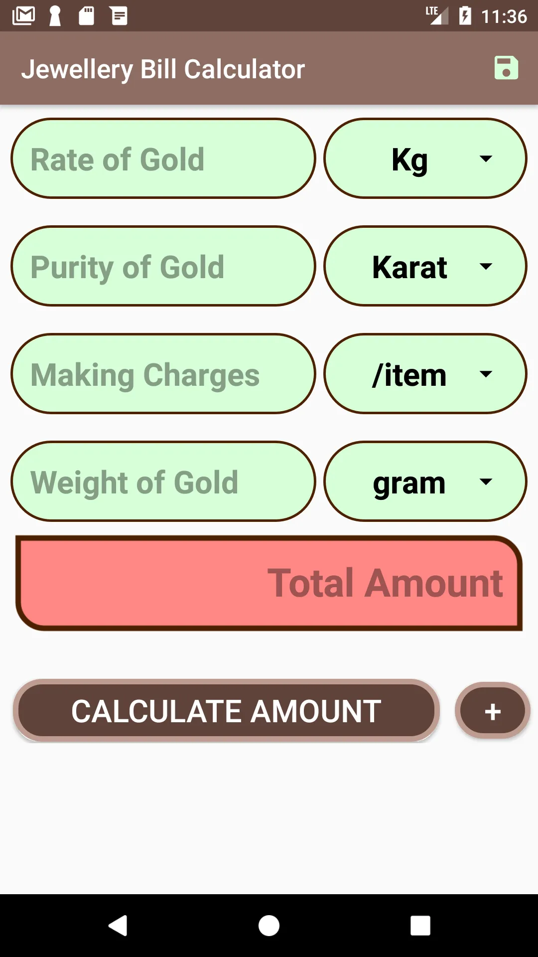 Jewellery Bill Calculator | Indus Appstore | Screenshot