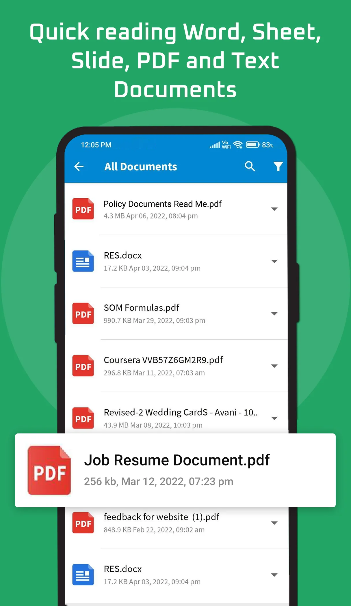Document Reader: PDF, DOC, PPT | Indus Appstore | Screenshot