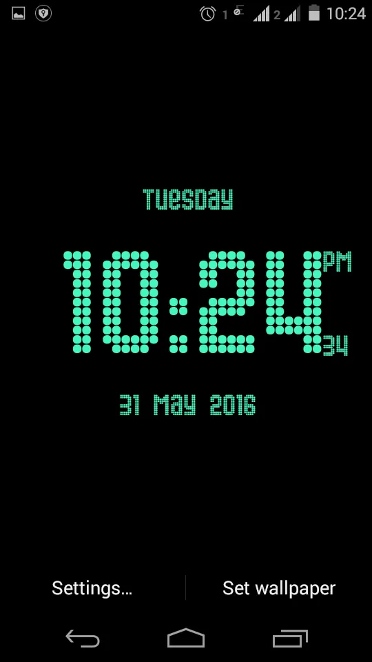 Dotted digital clock lwp | Indus Appstore | Screenshot