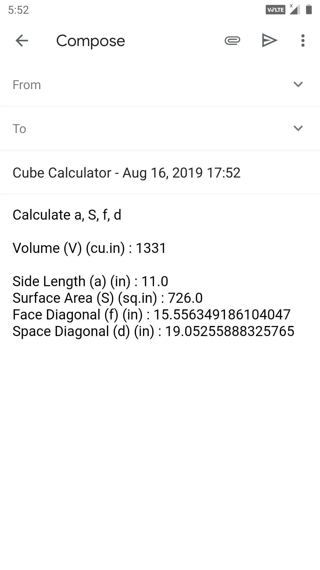 Cube Calculator | Indus Appstore | Screenshot