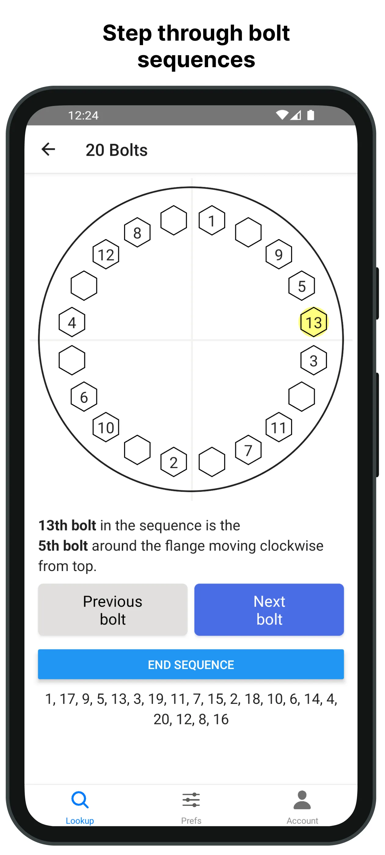 Flange Bolt Size & Torque | Indus Appstore | Screenshot