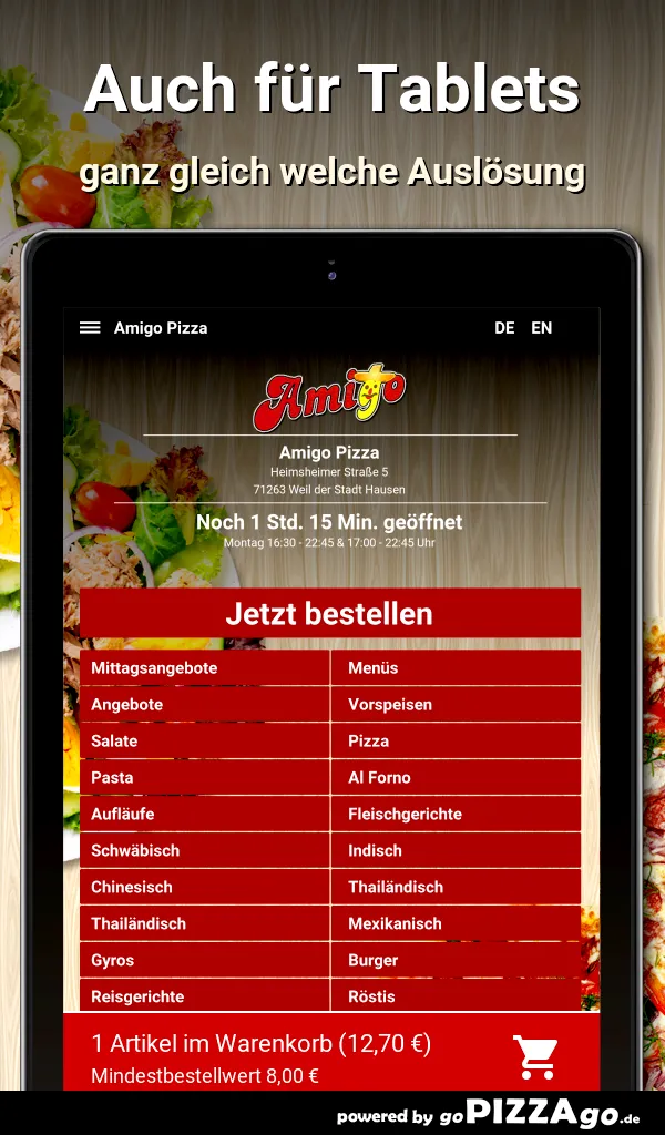 Amigo Pizza Weil der Stadt Hau | Indus Appstore | Screenshot