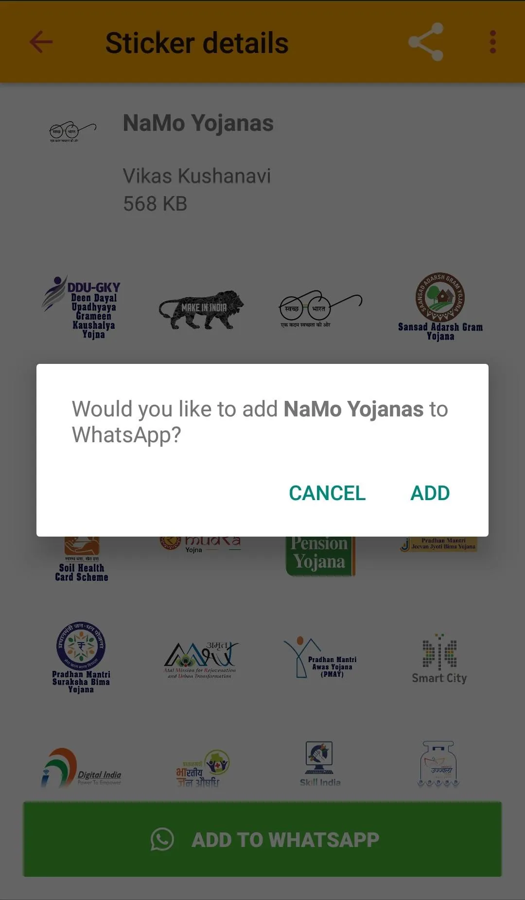 NaMo Stickers for Whatsapp | Indus Appstore | Screenshot