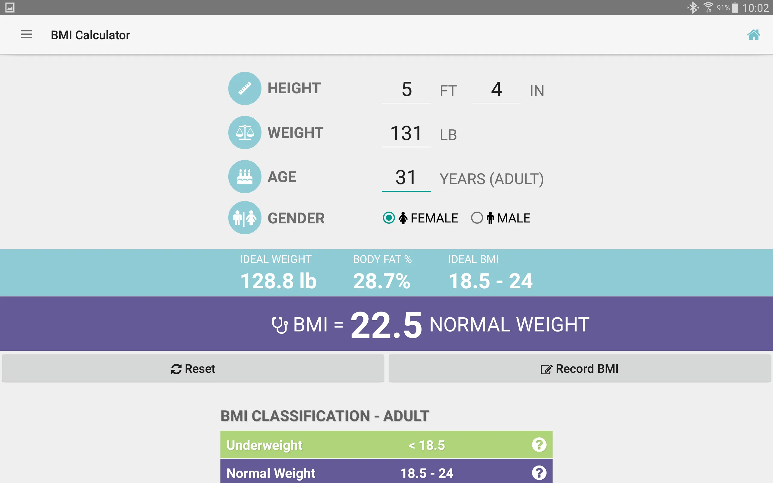 BMI Calculator | Indus Appstore | Screenshot