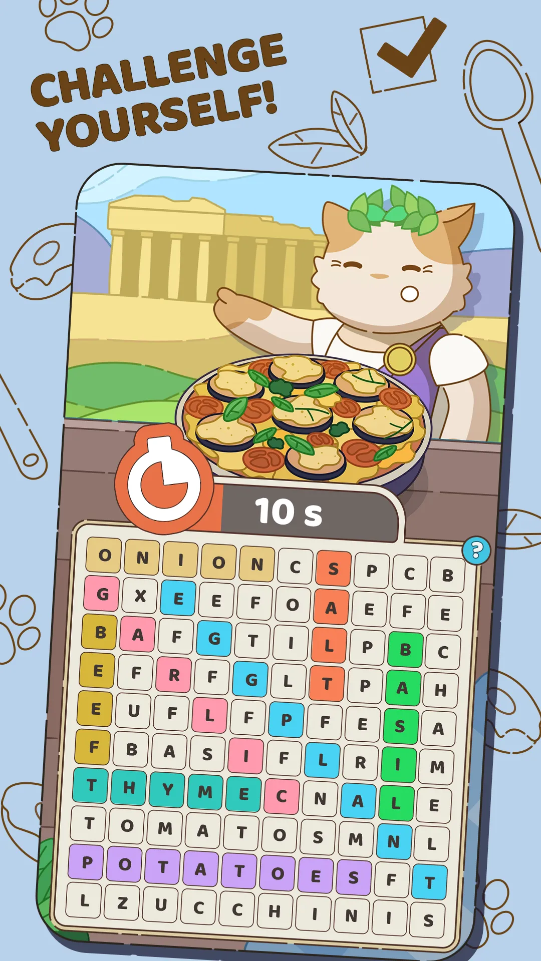 Food Words: Cooking Cat Puzzle | Indus Appstore | Screenshot