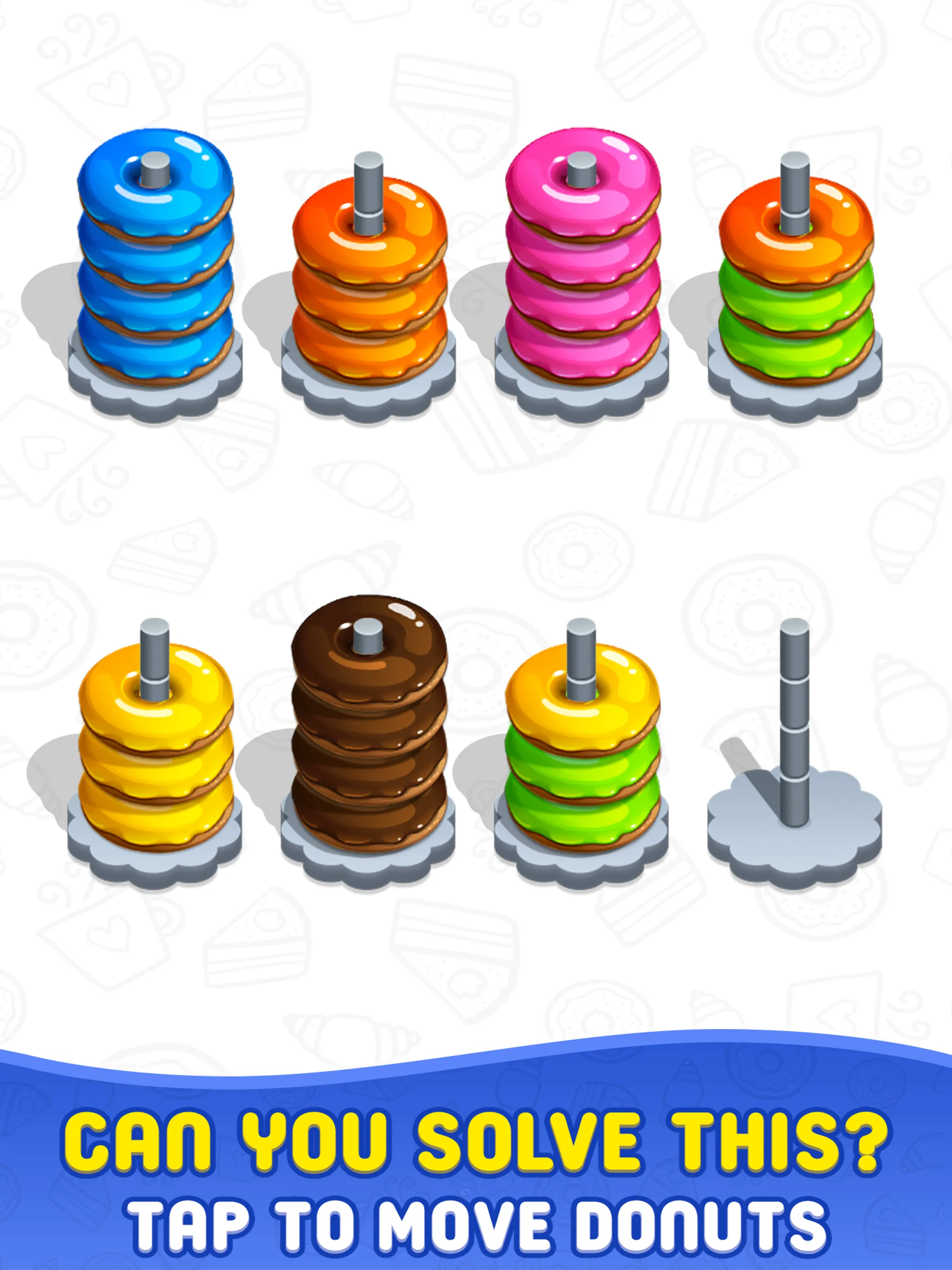 Donut Hoop Stack 3d Color Sort | Indus Appstore | Screenshot