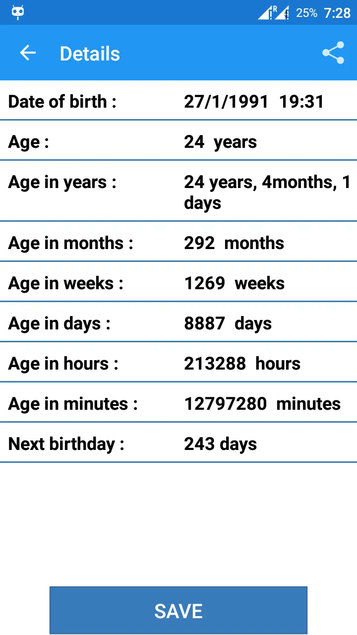 Age Calculator | Indus Appstore | Screenshot