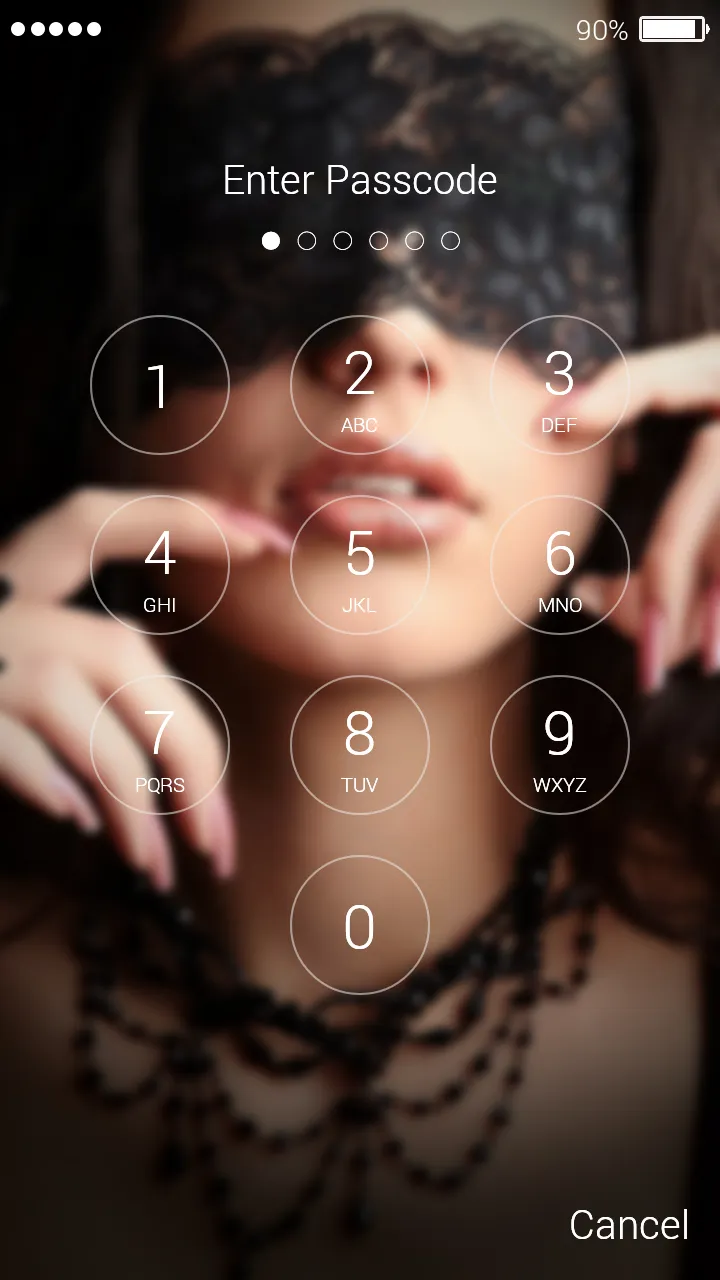 Girl in Mask Lock Screen | Indus Appstore | Screenshot