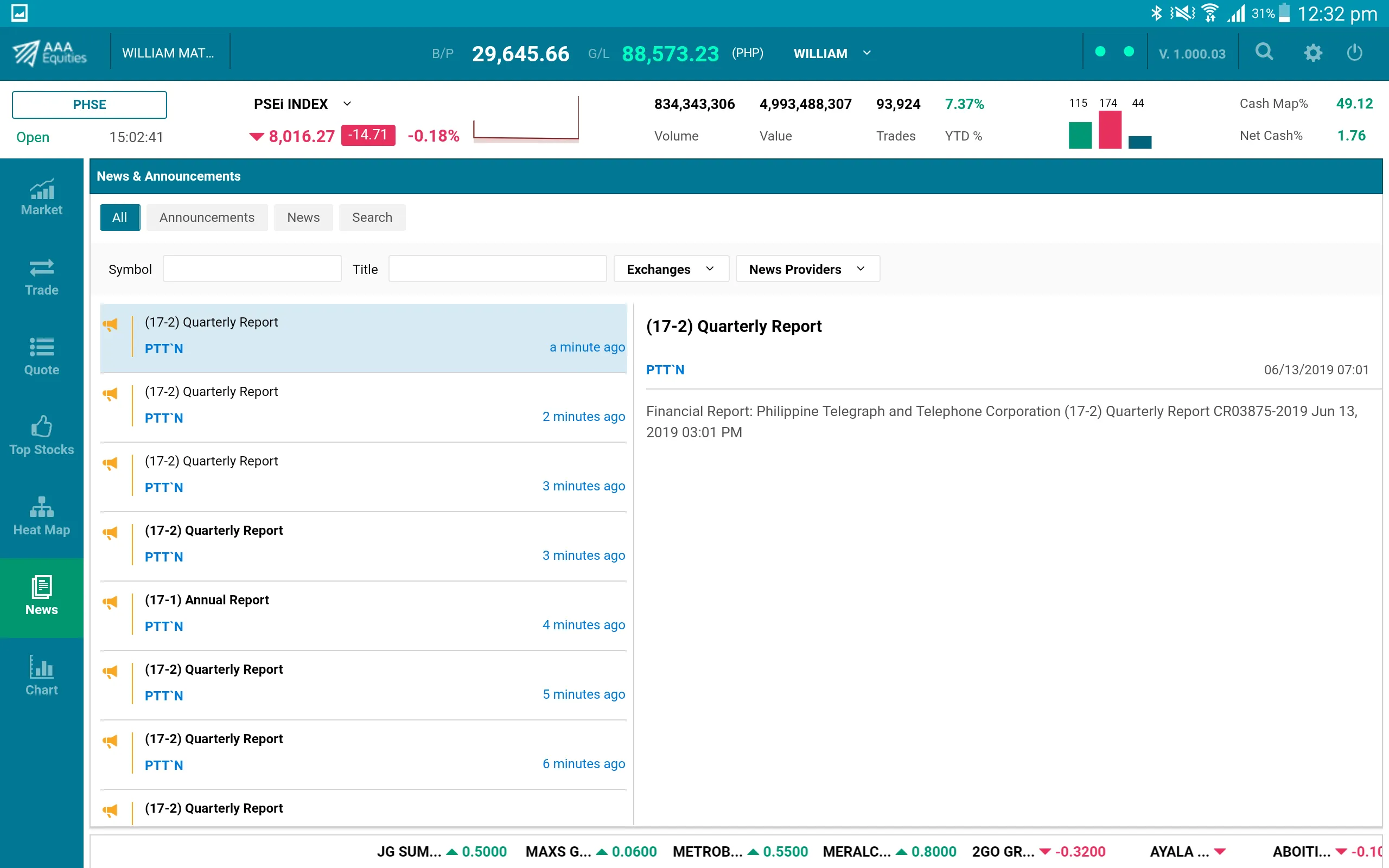 AAA Equities Tablet | Indus Appstore | Screenshot