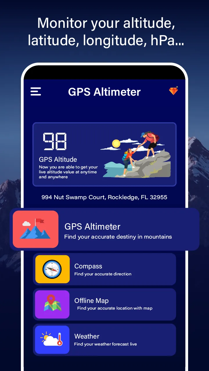 Altimeter Plus & GPS Altitude | Indus Appstore | Screenshot