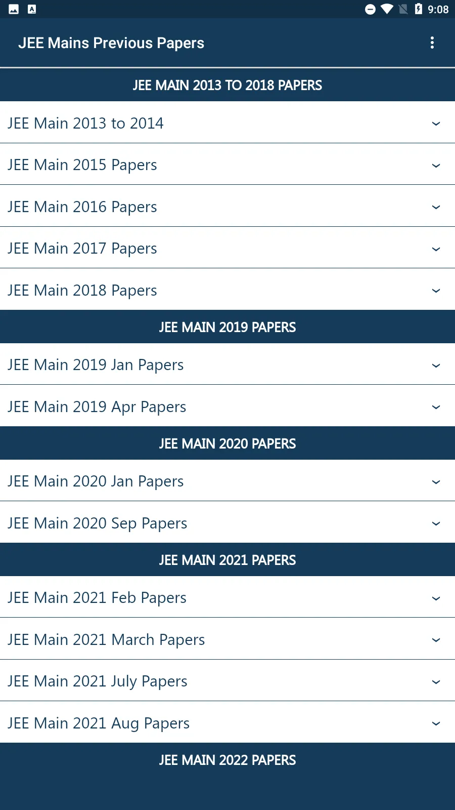 JEE Mains Previous Papers | Indus Appstore | Screenshot