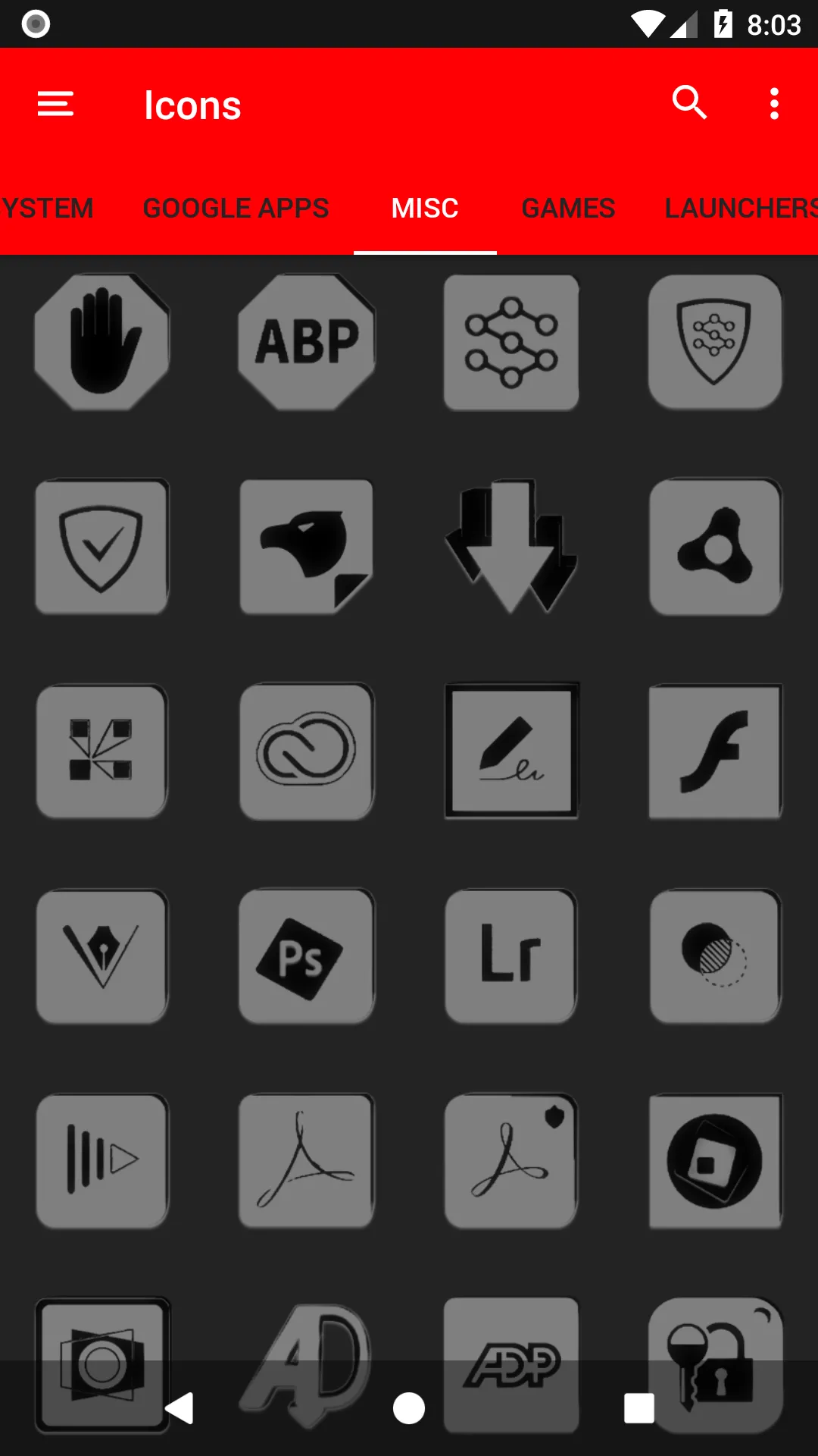 Grey and Black Icon Pack | Indus Appstore | Screenshot