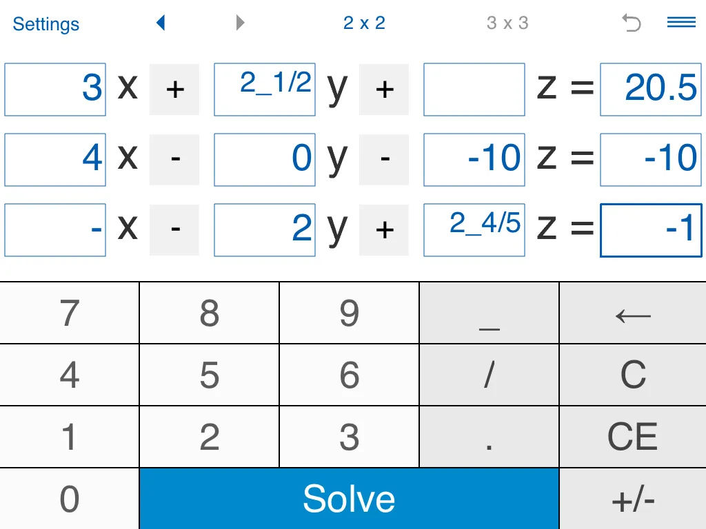 System of Equations Solver | Indus Appstore | Screenshot