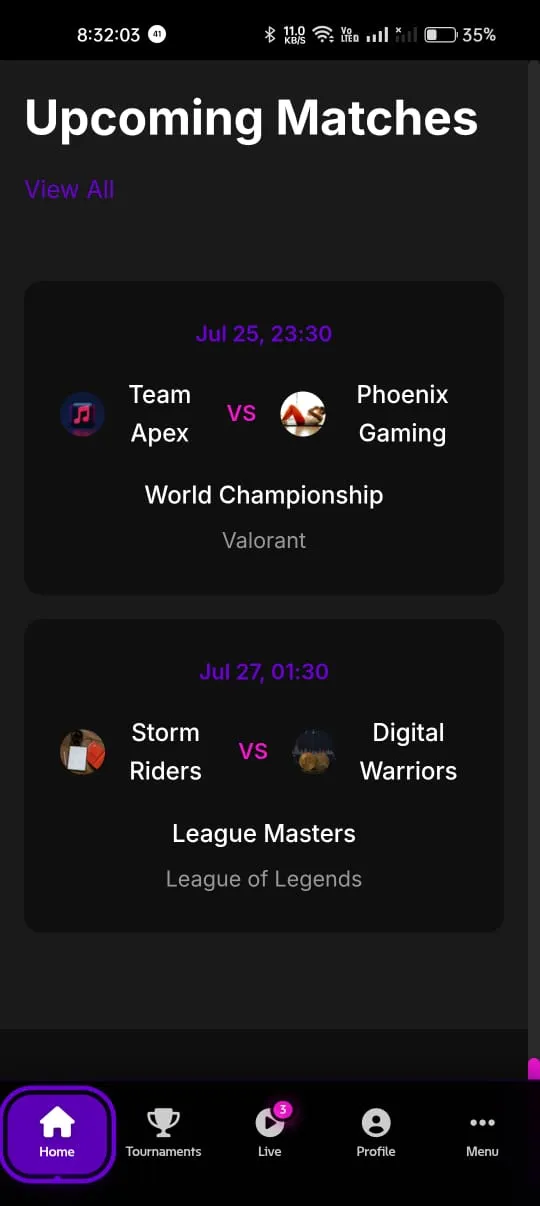 Universal Esport | Indus Appstore | Screenshot