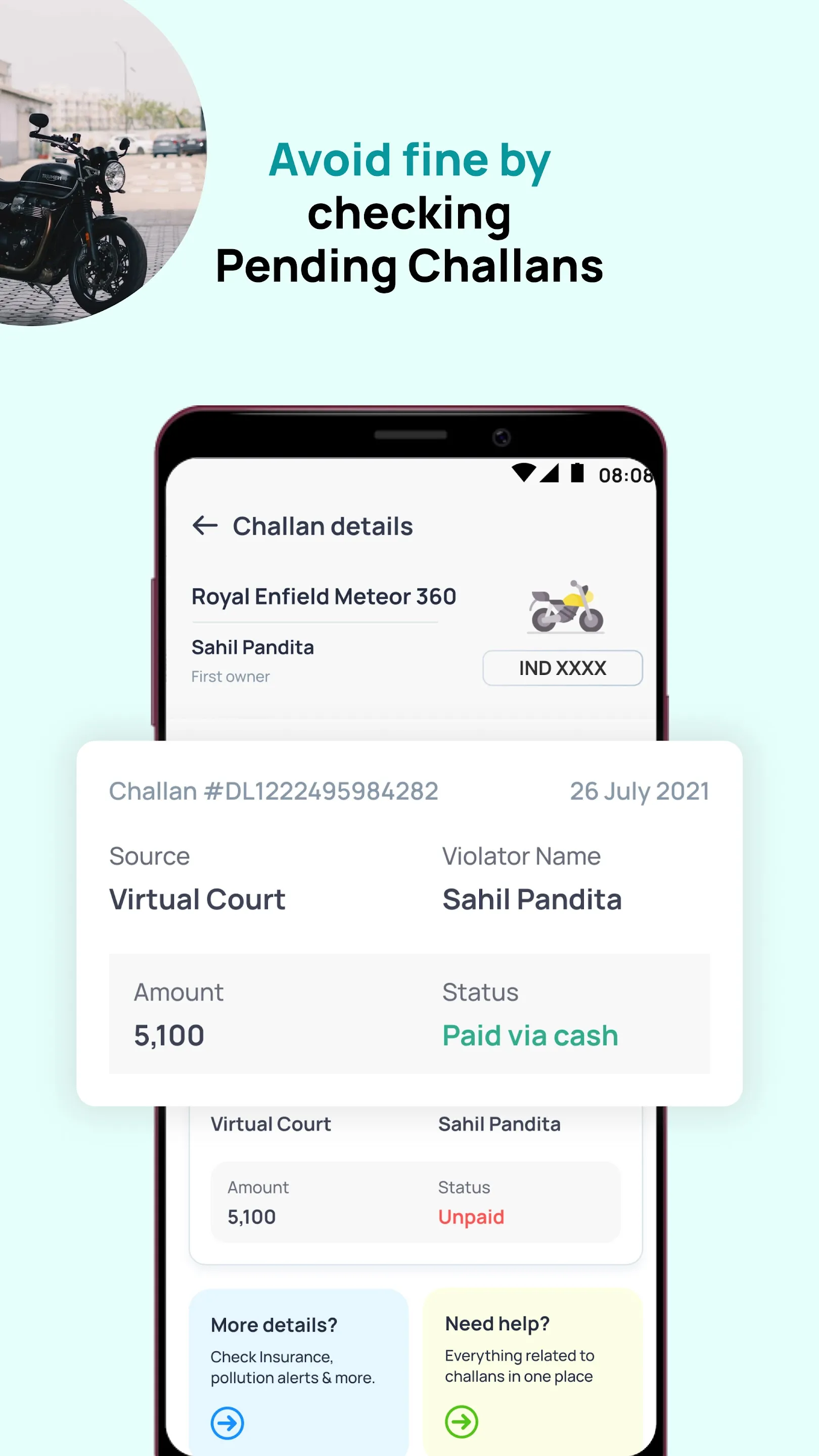 BikeInfo- RTO Vehicle Info App | Indus Appstore | Screenshot