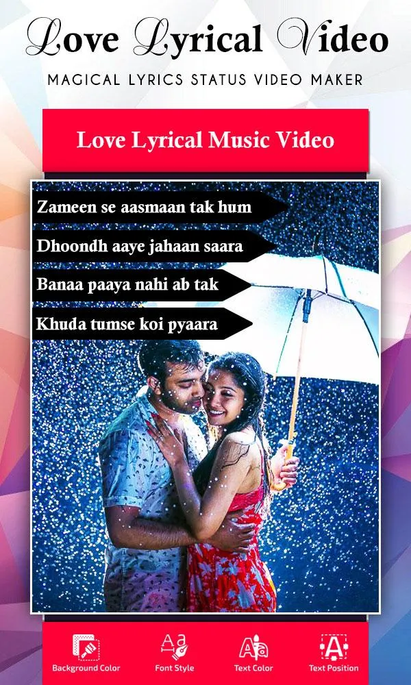 My Love Lyrical Video Maker | Indus Appstore | Screenshot