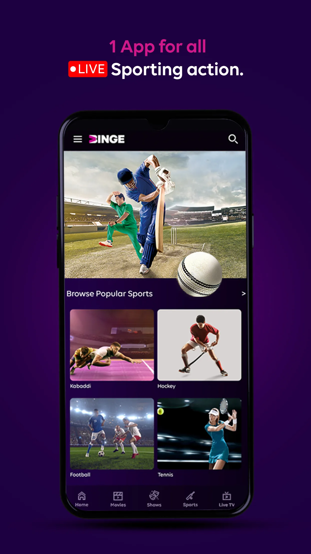 Tata Play Binge: 30+ OTTs in 1 | Indus Appstore | Screenshot
