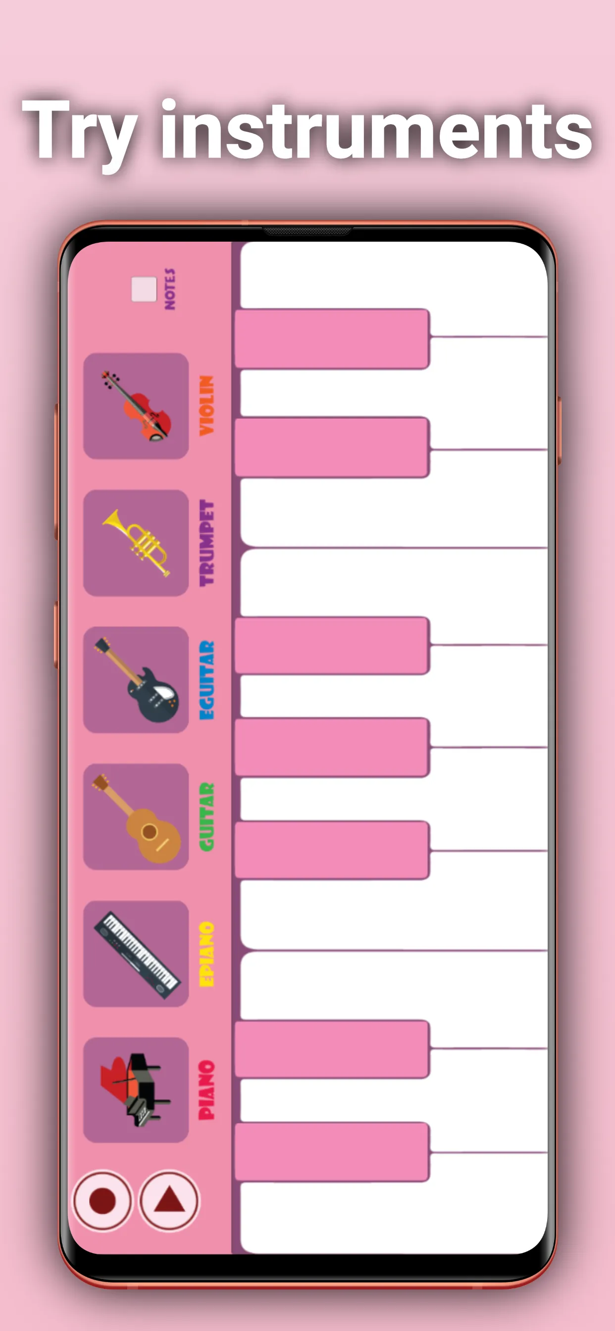 Pink Piano | Indus Appstore | Screenshot