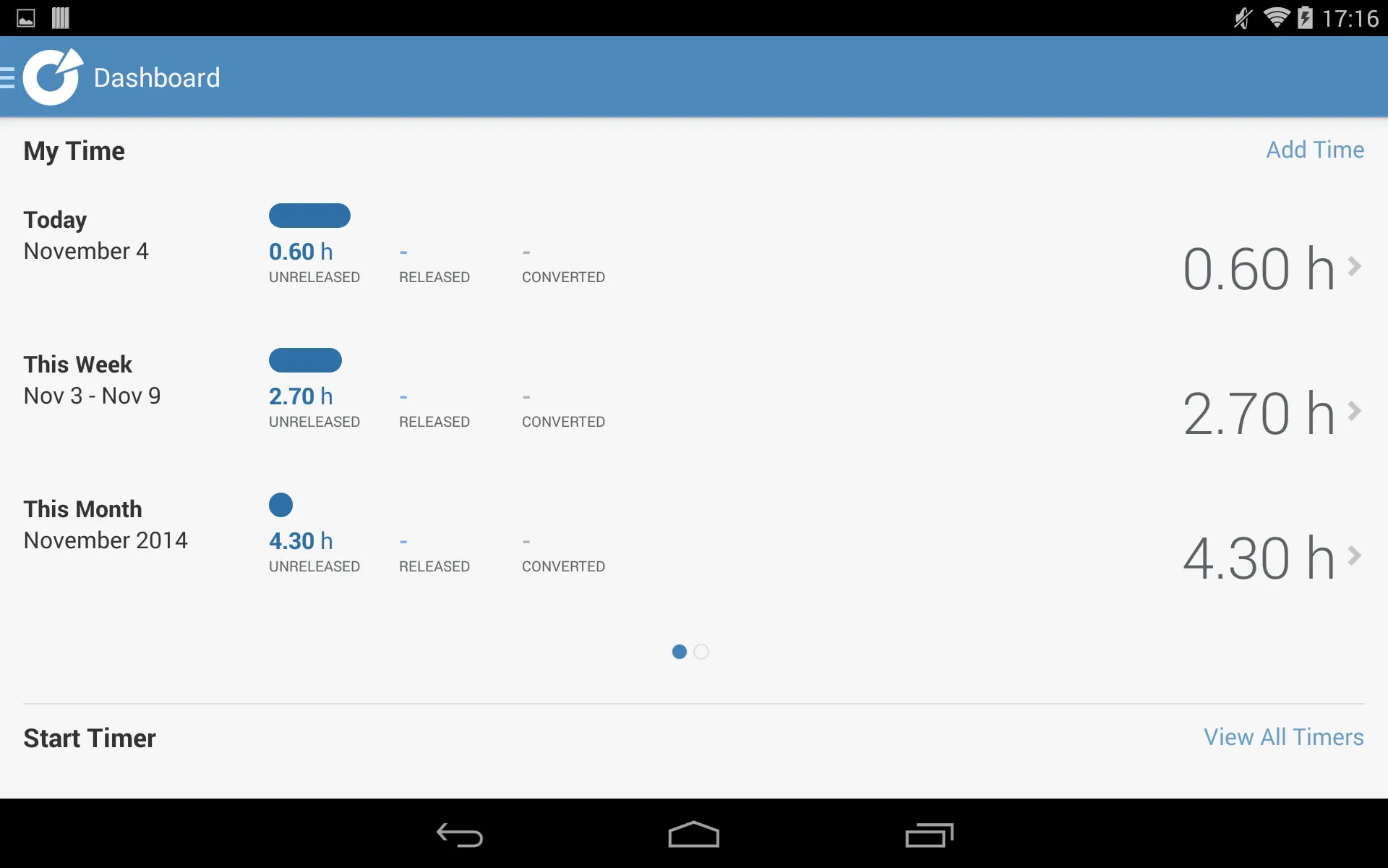Intapp Time for Blackberry | Indus Appstore | Screenshot