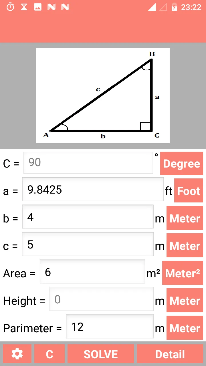 Right Angled Triangle Solver | Indus Appstore | Screenshot