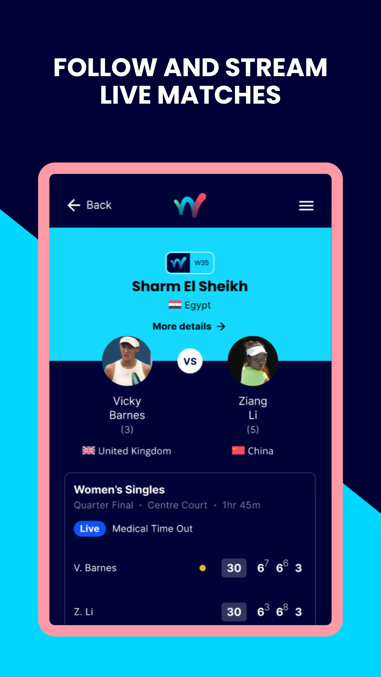World Tennis Tour Live | Indus Appstore | Screenshot