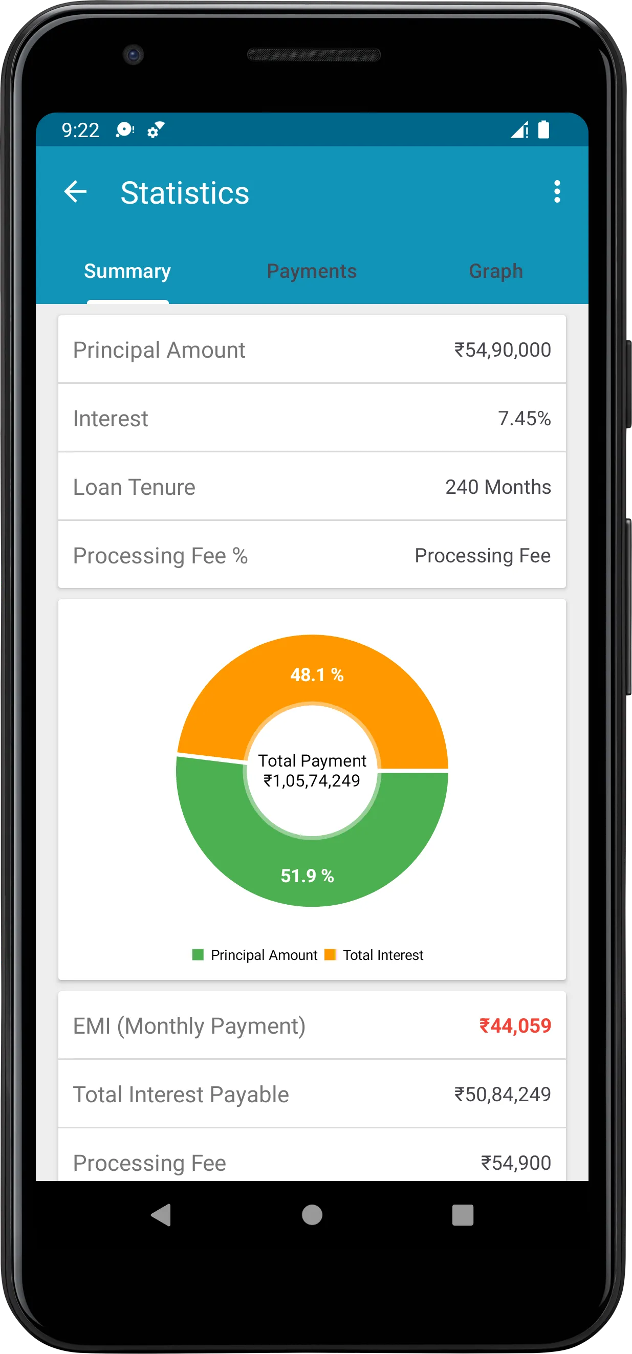 EMI Calculator | Indus Appstore | Screenshot