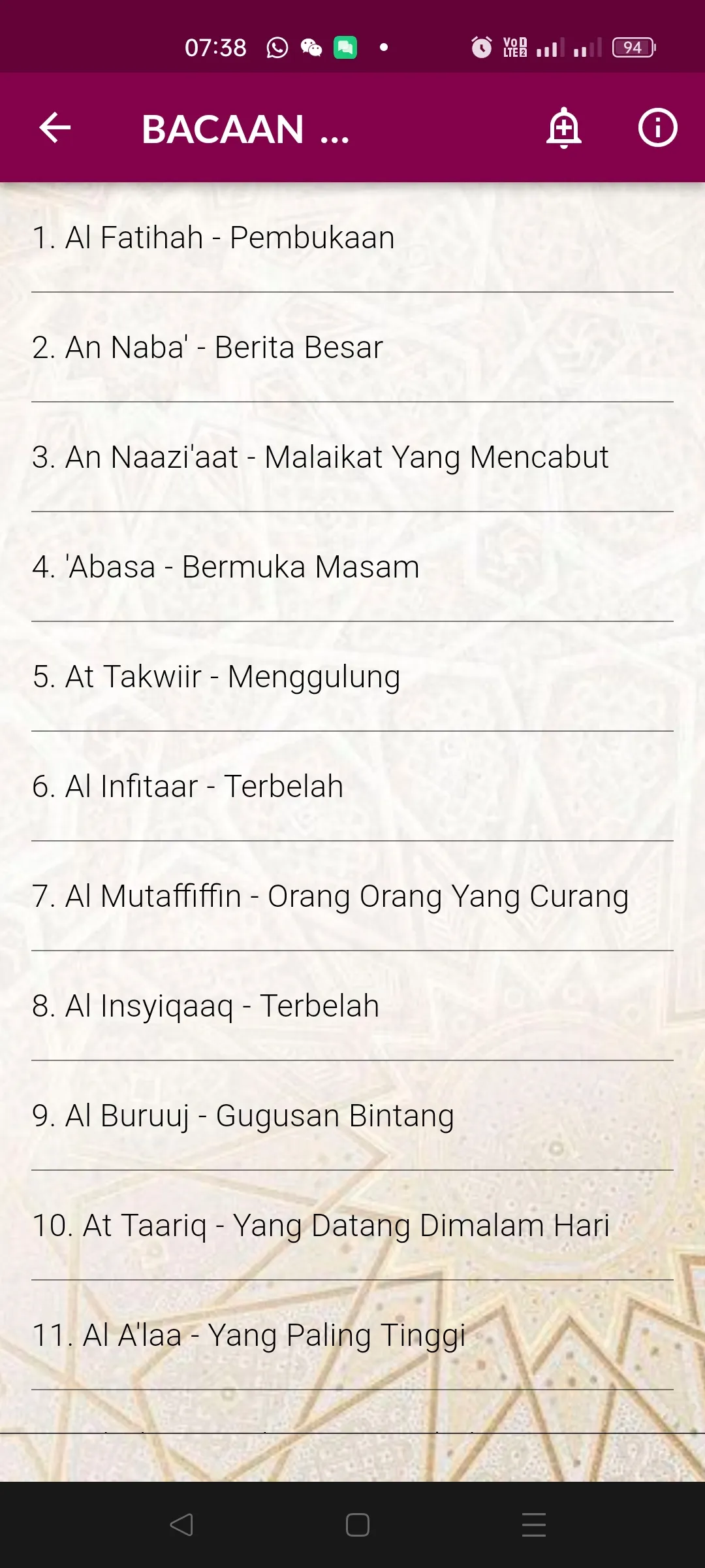 MUQADDAM - Terjemahan Melayu | Indus Appstore | Screenshot