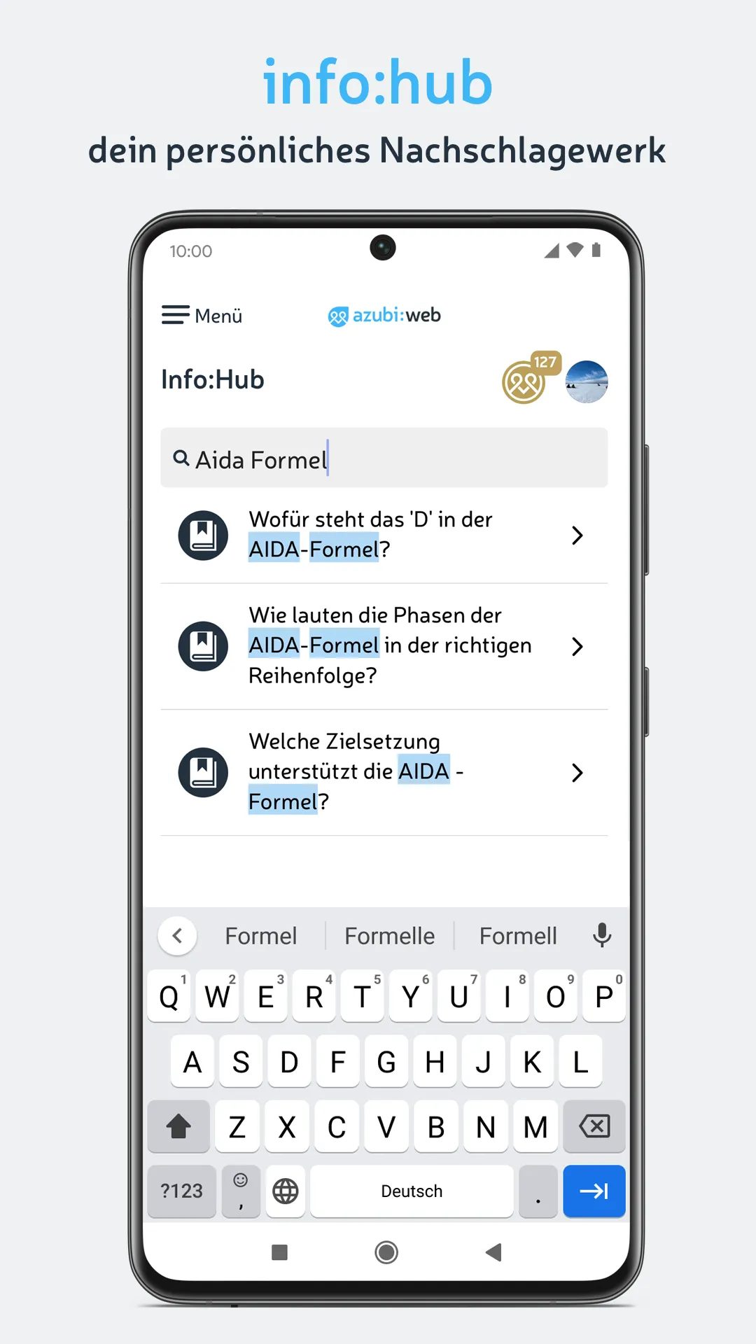 azubi:web | Indus Appstore | Screenshot