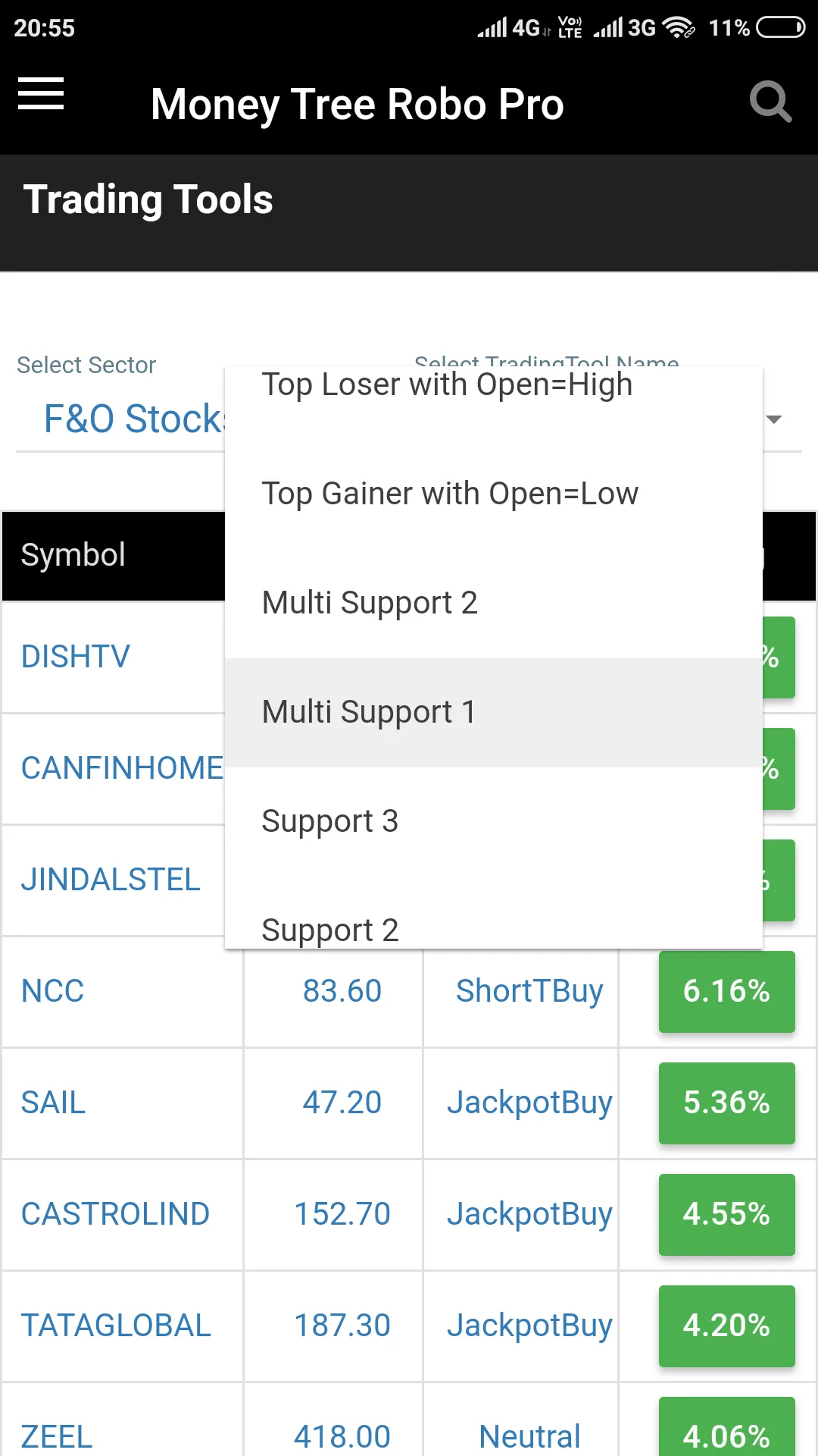 Stock Screener: MoneyTree Robo | Indus Appstore | Screenshot