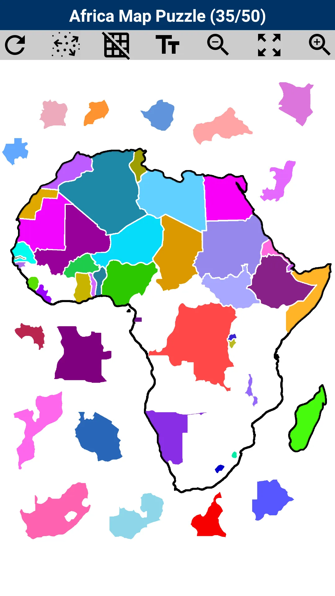 Africa Map Puzzle | Indus Appstore | Screenshot