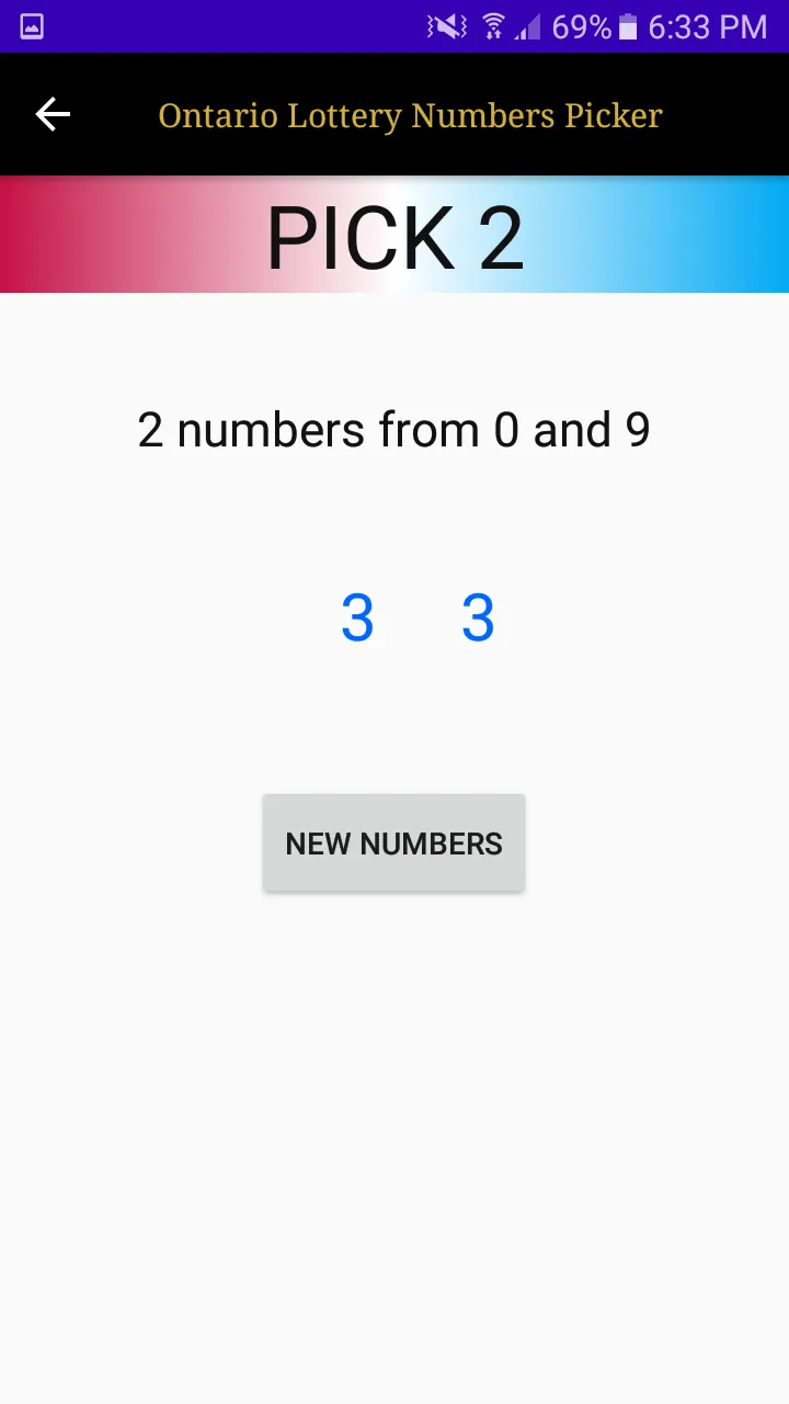 Ontario Lottery Numbers Picker | Indus Appstore | Screenshot