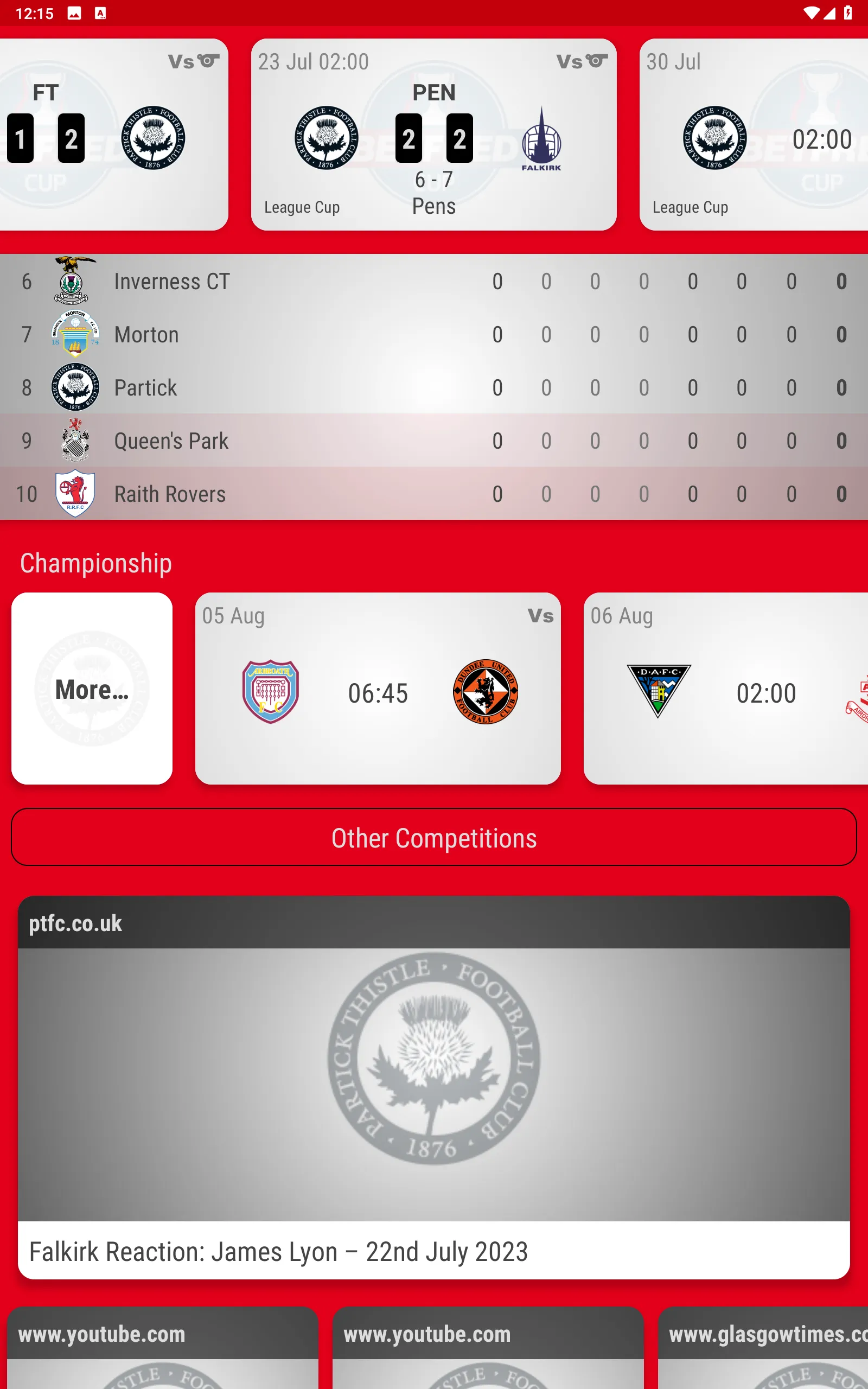 Partick Thistle Fan App | Indus Appstore | Screenshot