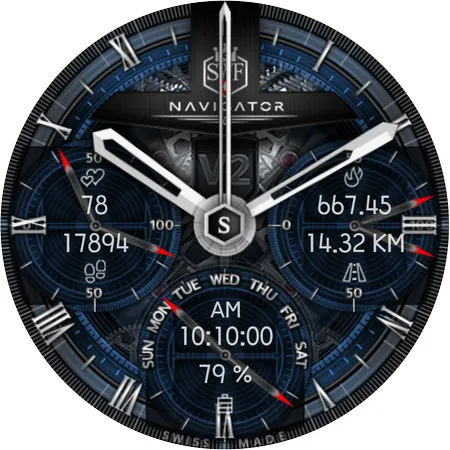 SWF Navigator Demo Watch Face | Indus Appstore | Screenshot