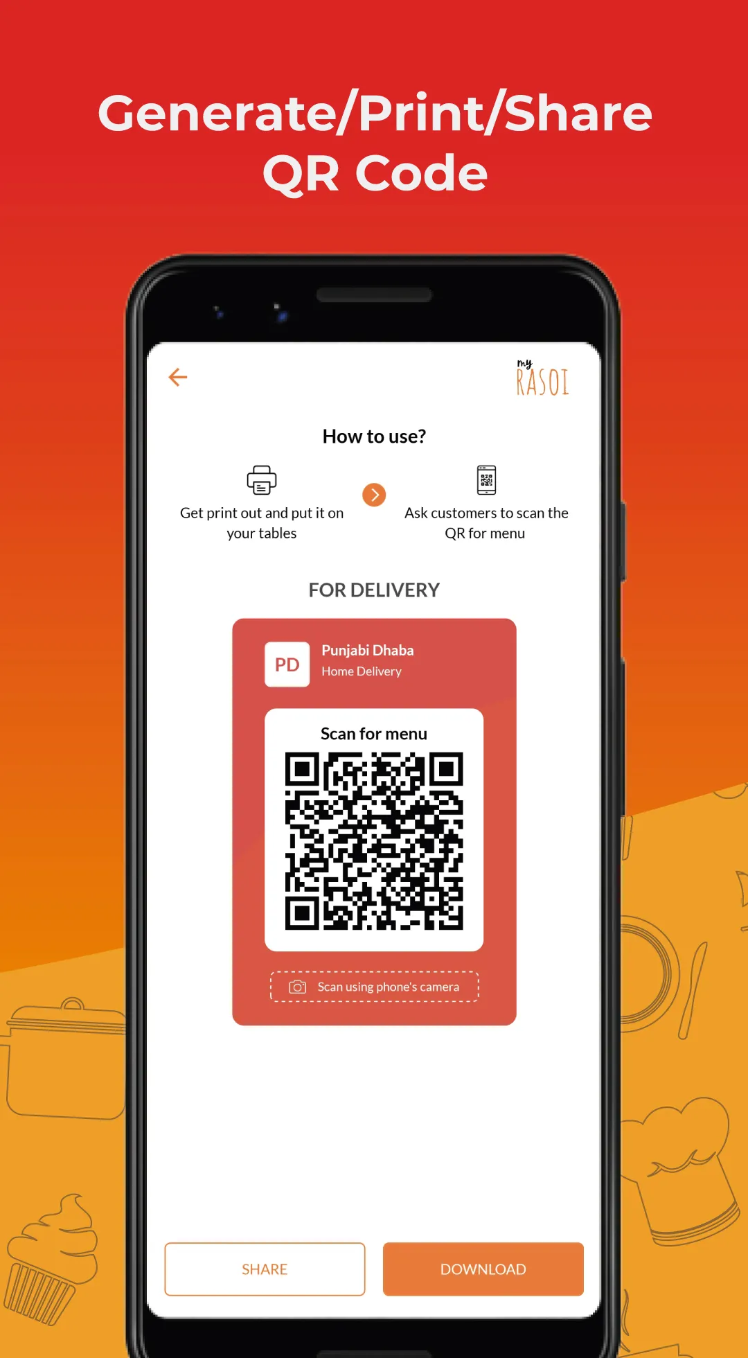 My Rasoi: QR Code Digital Menu | Indus Appstore | Screenshot