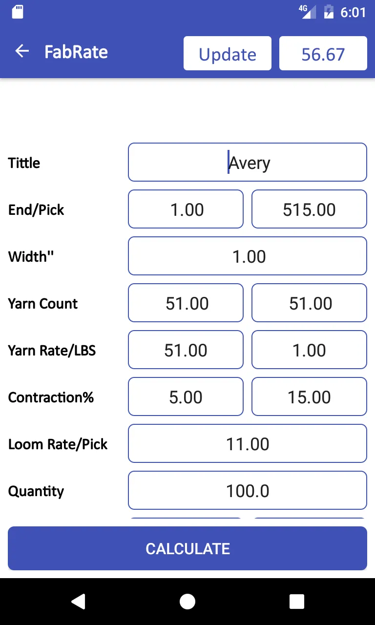 FabRate - Textile Calculator | Indus Appstore | Screenshot