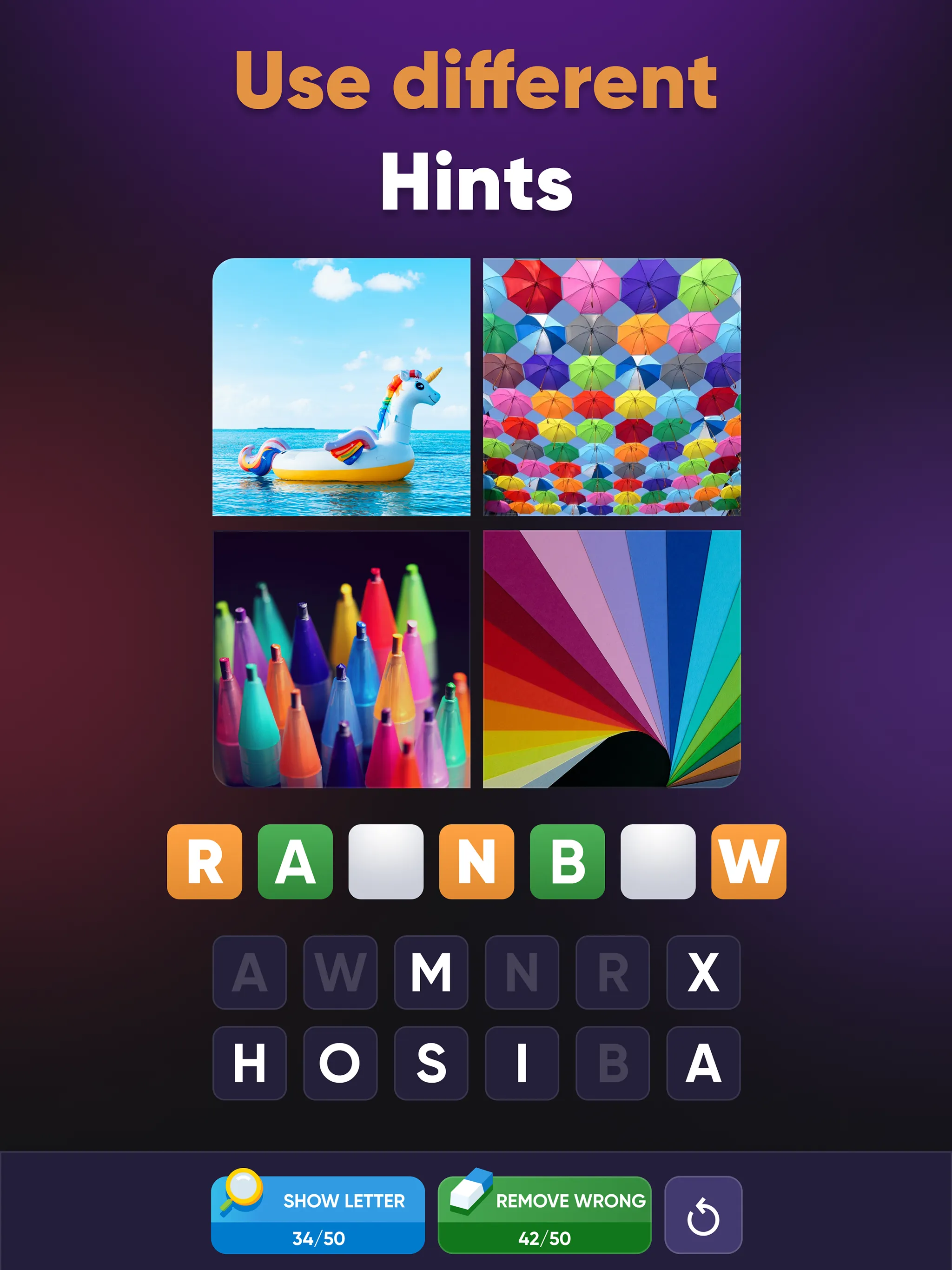 4 Pics Association Word Puzzle | Indus Appstore | Screenshot