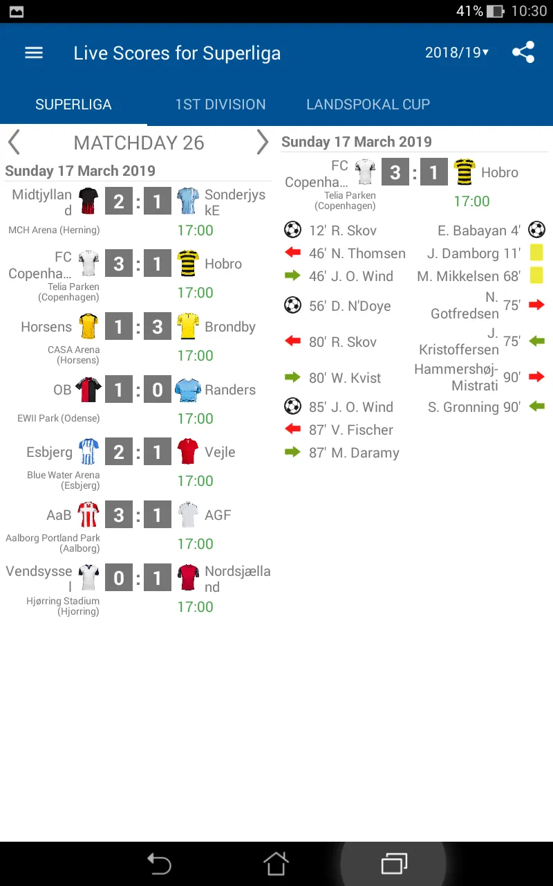 Live Scores for Superliga 2024 | Indus Appstore | Screenshot