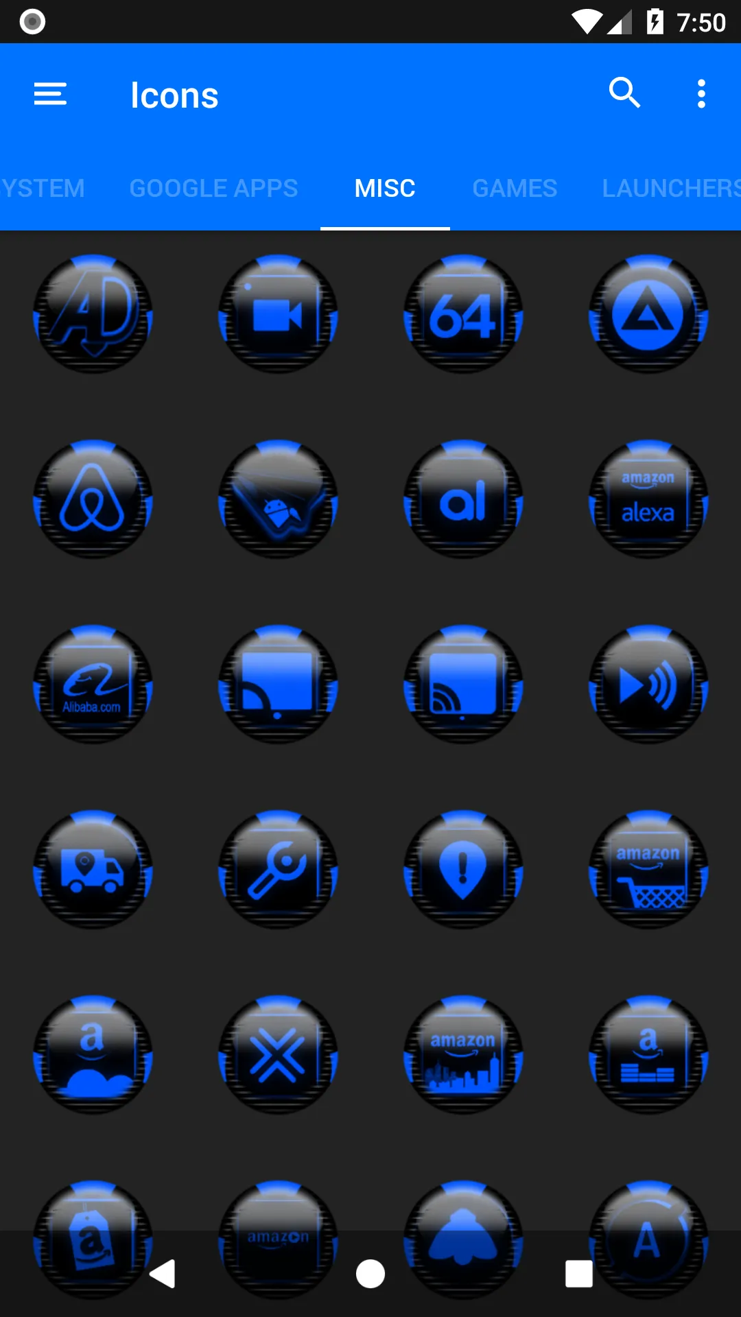 Blue Icon Pack Style 6 | Indus Appstore | Screenshot