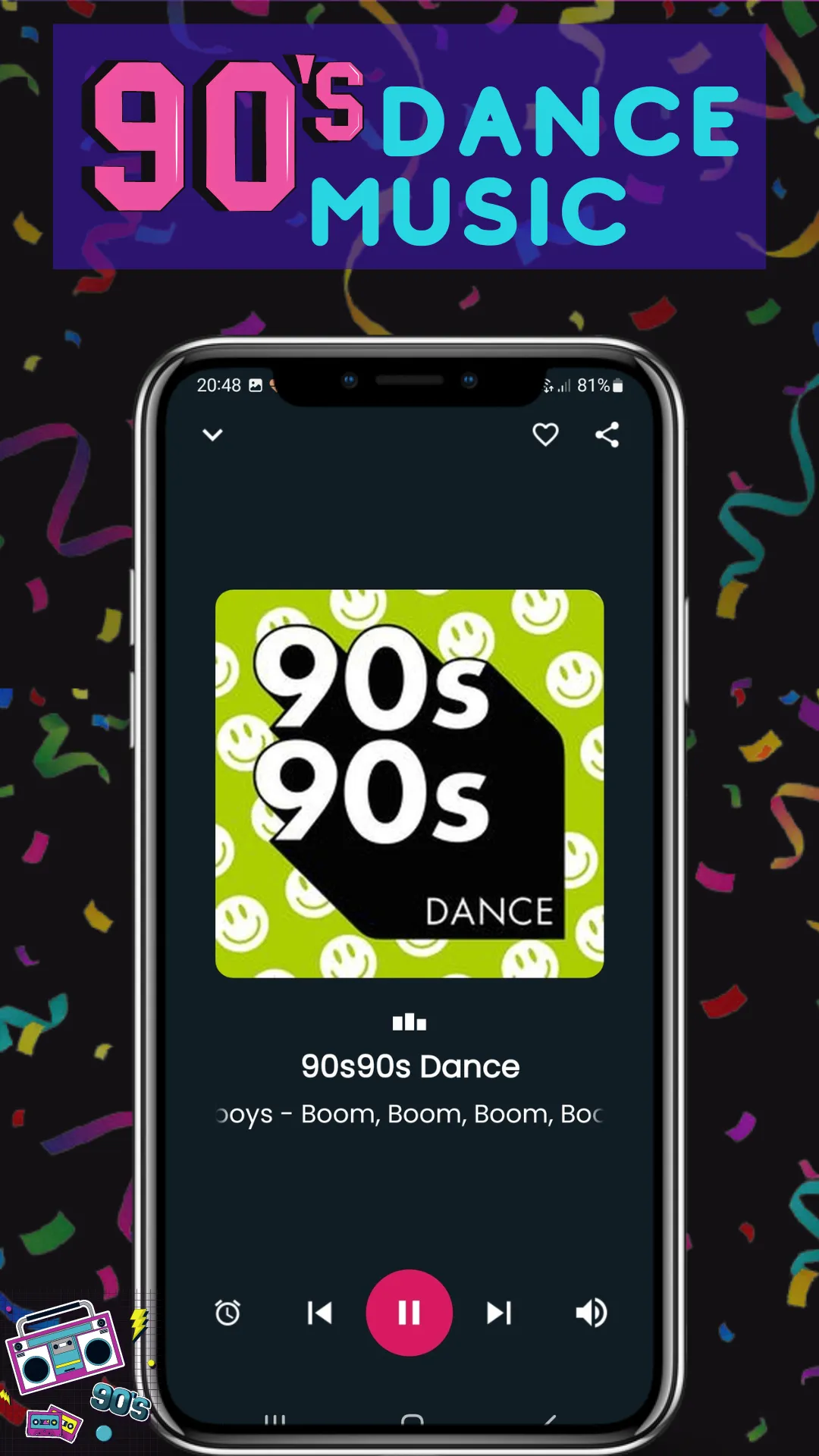 90s Dance Music Radio | Indus Appstore | Screenshot