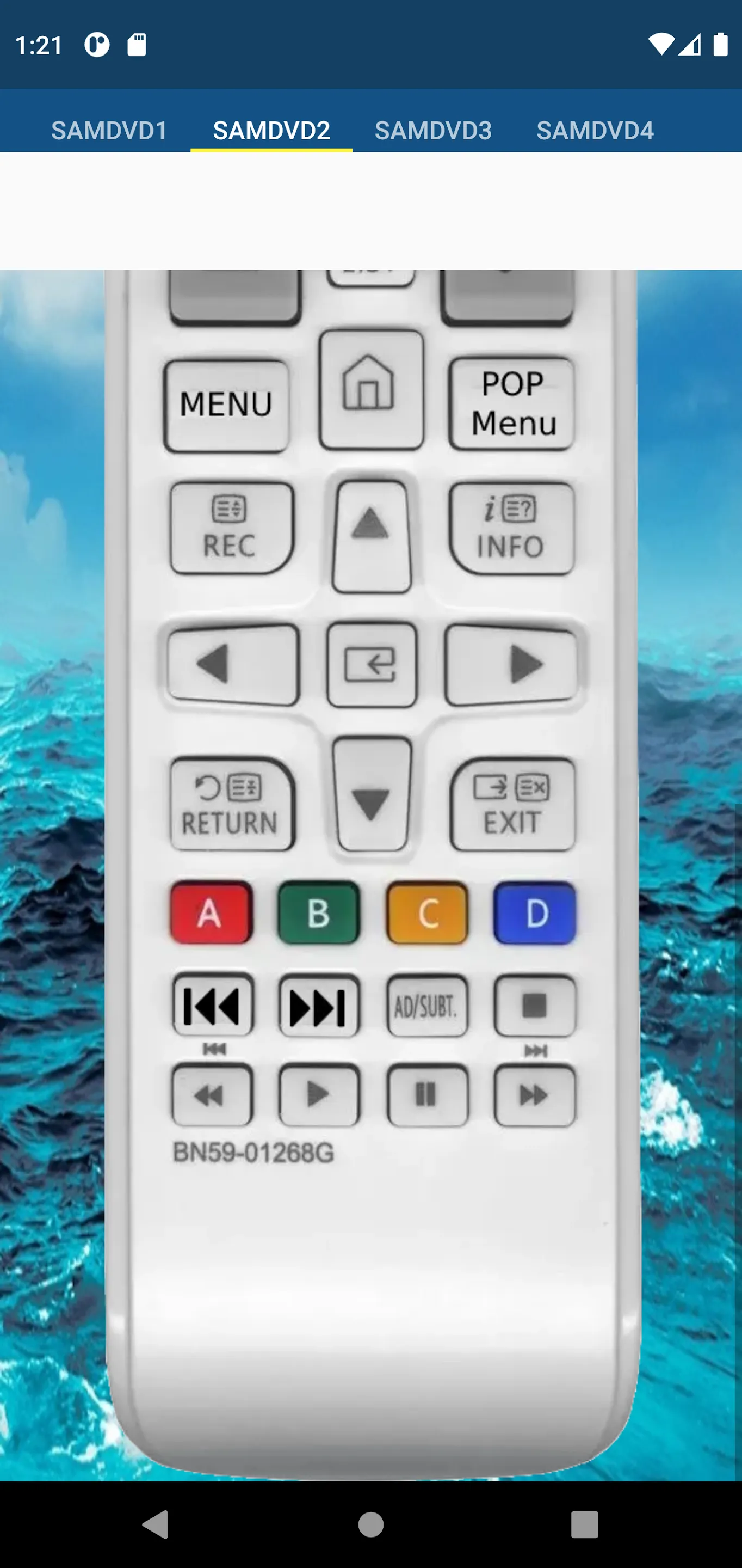 Samsung DVD Remote | Indus Appstore | Screenshot